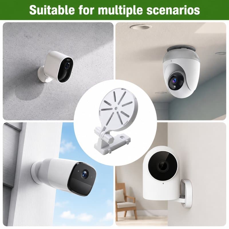 Adhesive CCTV Camera Mount Bracket 180° Indoor Wall Shelf thumbnail 7