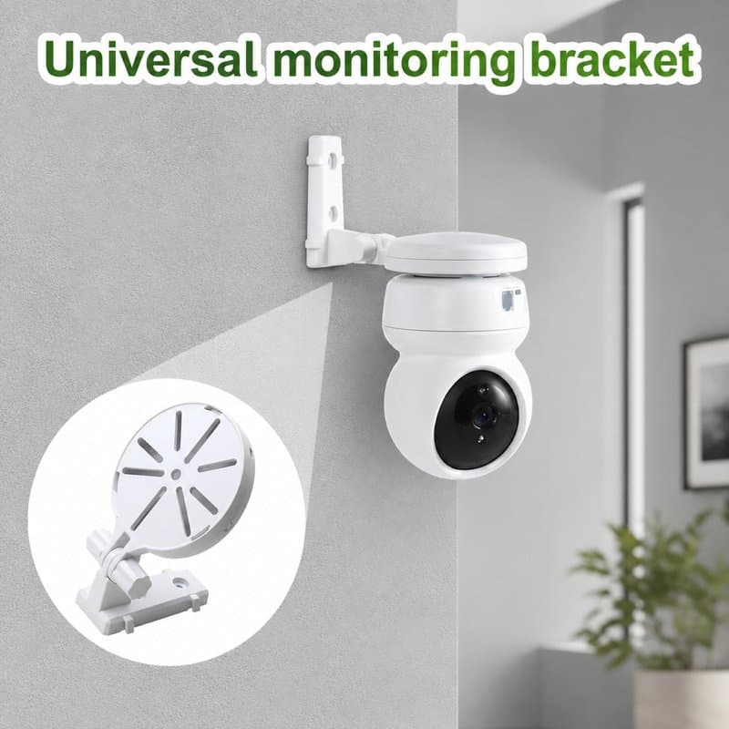 Adhesive CCTV Camera Mount Bracket 180° Indoor Wall Shelf thumbnail 8