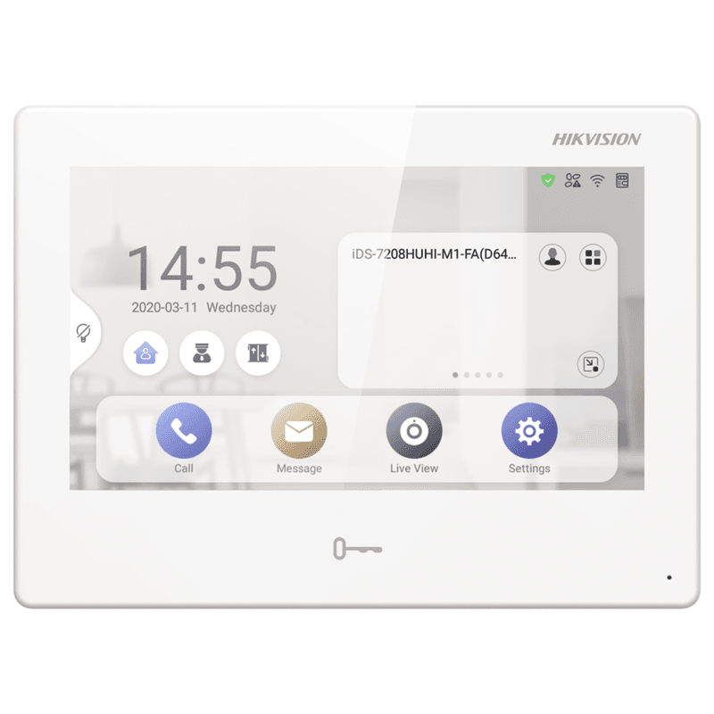 Hikvision7″ Indoor Android Station , Curved LCD Touch Screen, WiFi, Alarm I/O 8/2, 12VDC/PoE, 3 year warranty thumbnail 2