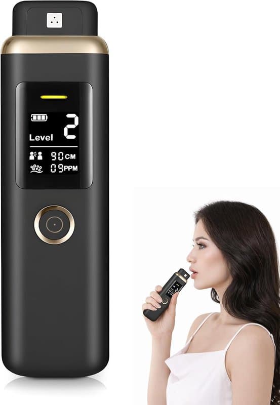 Oral Odor Freshening Monitor, Portable Bad Oral Odor Detector, Smart Meter Device Focused on Cavity with Odor Checking, 32 bit Chip for Precise Bad Smell Detection (Black) thumbnail 8