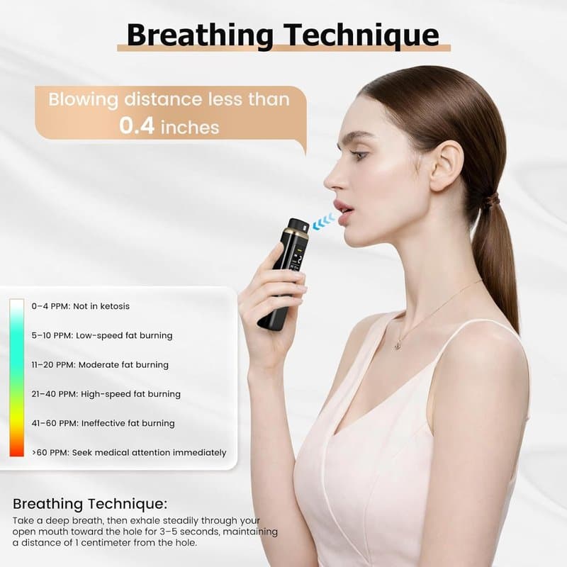 Oral Odor Freshening Monitor, Portable Bad Oral Odor Detector, Smart Meter Device Focused on Cavity with Odor Checking, 32 bit Chip for Precise Bad Smell Detection (Black) thumbnail 11
