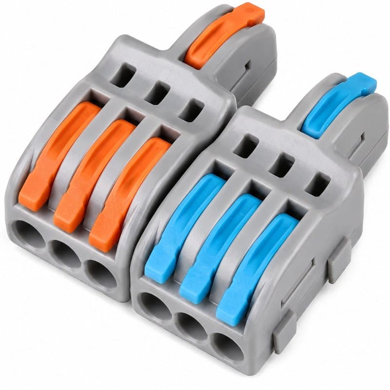 SPL-2-6 Lever Wire Connector 2 In 6 Out Compact Splicing Terminal