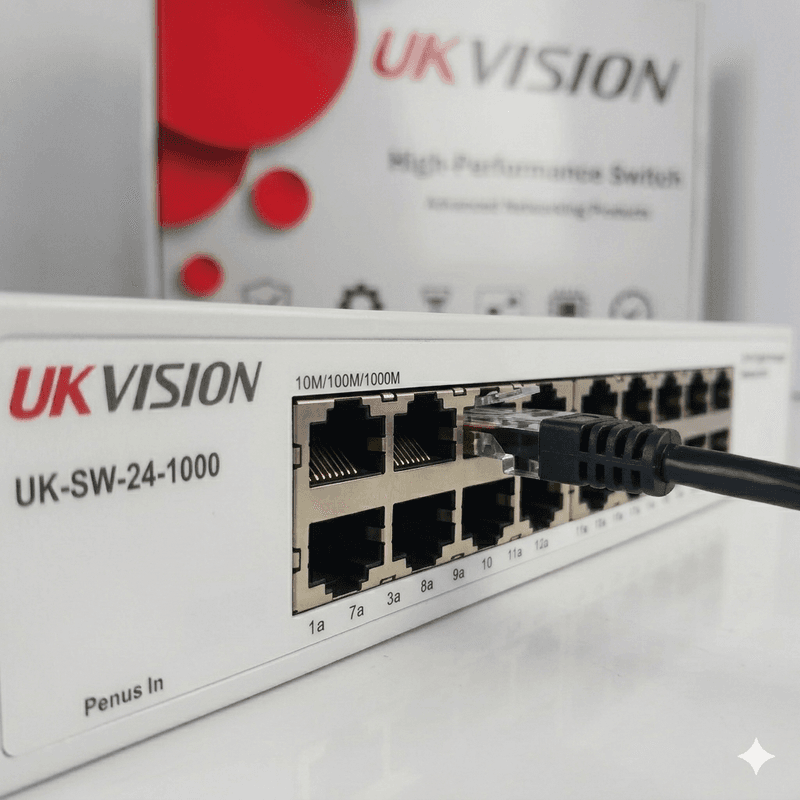UKVISION UK-SW-24-1000 24-Port Gigabit Ethernet Switch Rackmount thumbnail 2