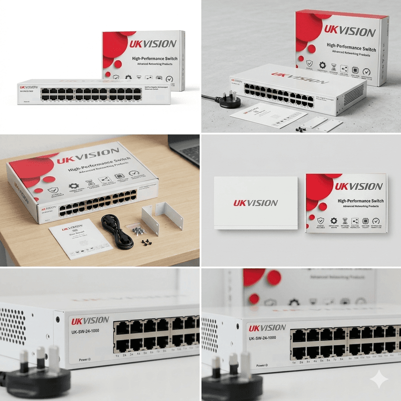 UKVISION UK-SW-24-1000 24-Port Gigabit Ethernet Switch Rackmount thumbnail 11