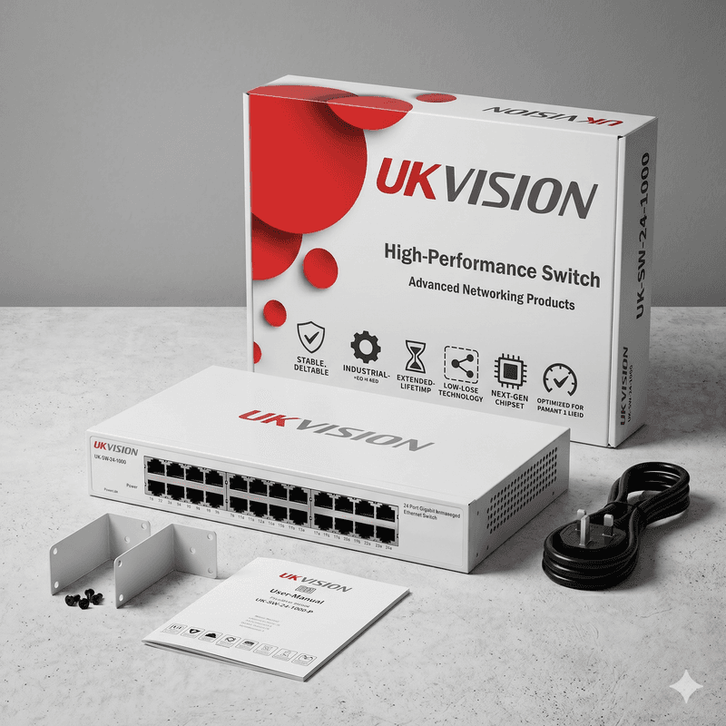 UKVISION UK-SW-24-1000 24-Port Gigabit Ethernet Switch Rackmount thumbnail 7