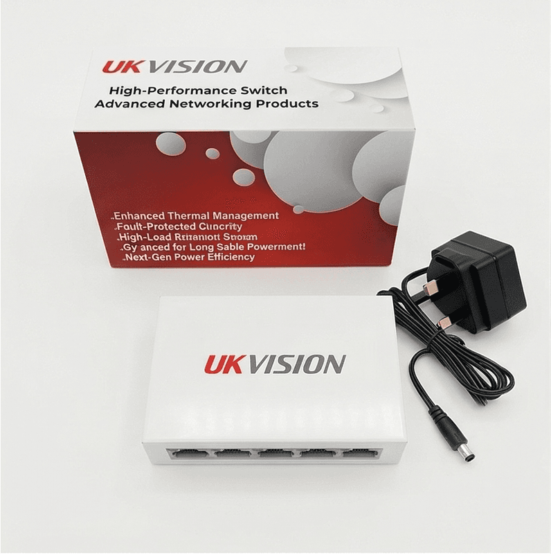 UKVISION UK-SW-4-100 5-Port 10/100Mbps Ethernet Switch thumbnail 6
