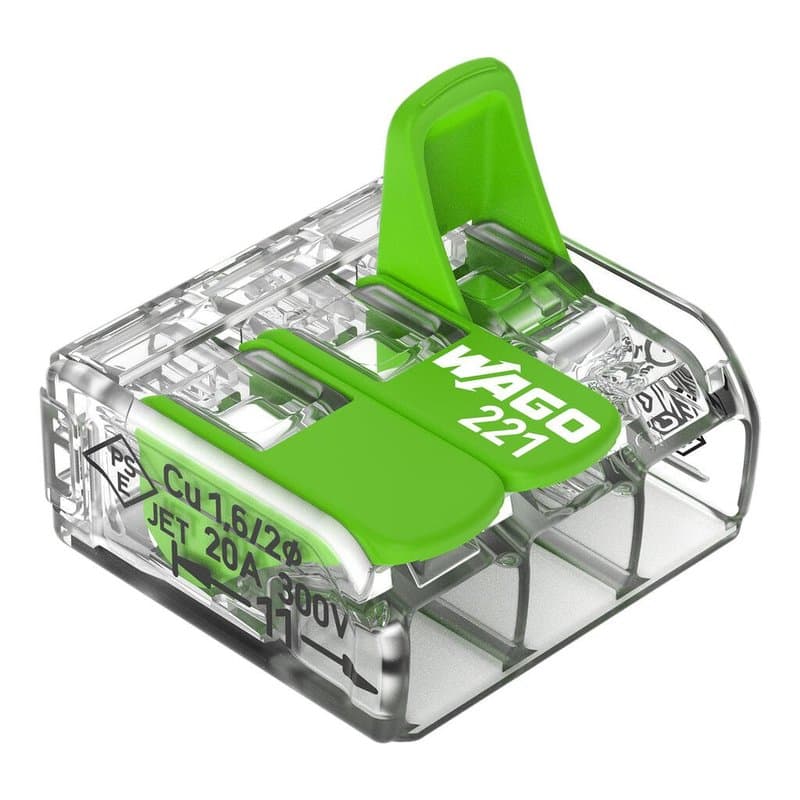 221-423 3-Port Lever Connector | Universal Terminal Block (0.2-4mm²) | Transparent thumbnail 11