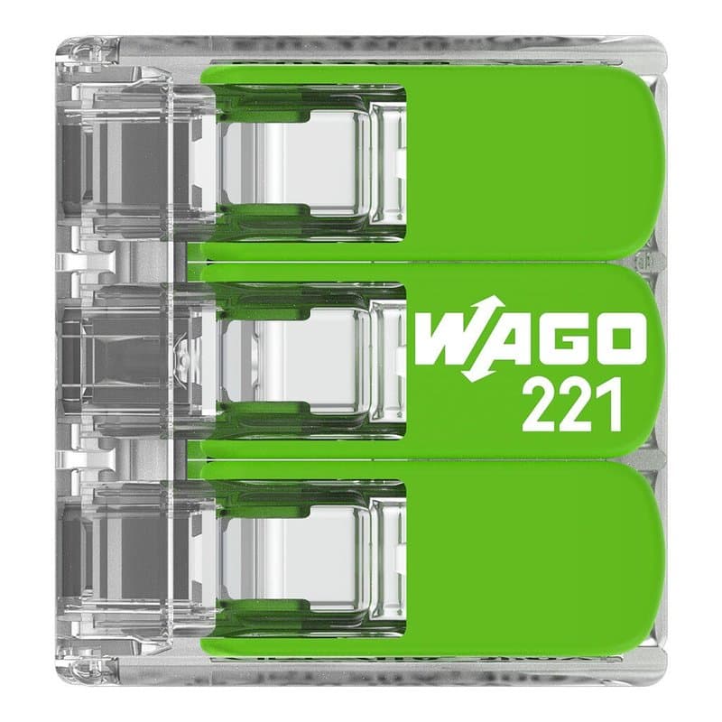 221-423 3-Port Lever Connector | Universal Terminal Block (0.2-4mm²) | Transparent thumbnail 12