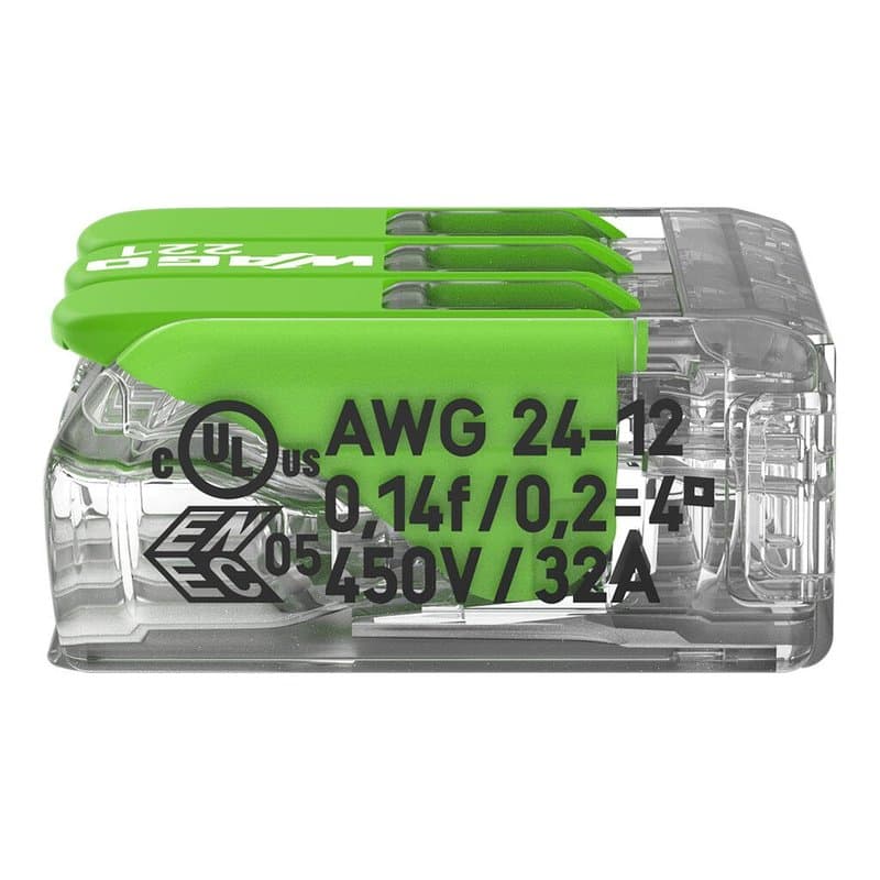 221-423 3-Port Lever Connector | Universal Terminal Block (0.2-4mm²) | Transparent thumbnail 13
