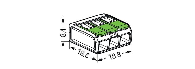 221-423 3-Port Lever Connector | Universal Terminal Block (0.2-4mm²) | Transparent thumbnail 14