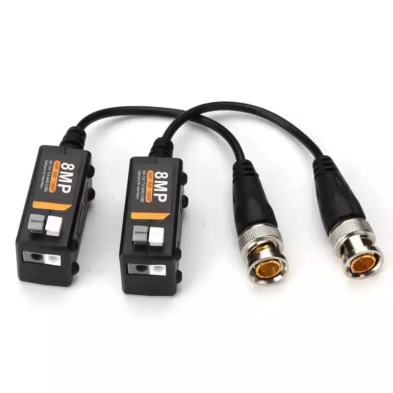 CCTV Video Balun 8MP 4K HD - BNC Passive Connector Coaxial Adapter