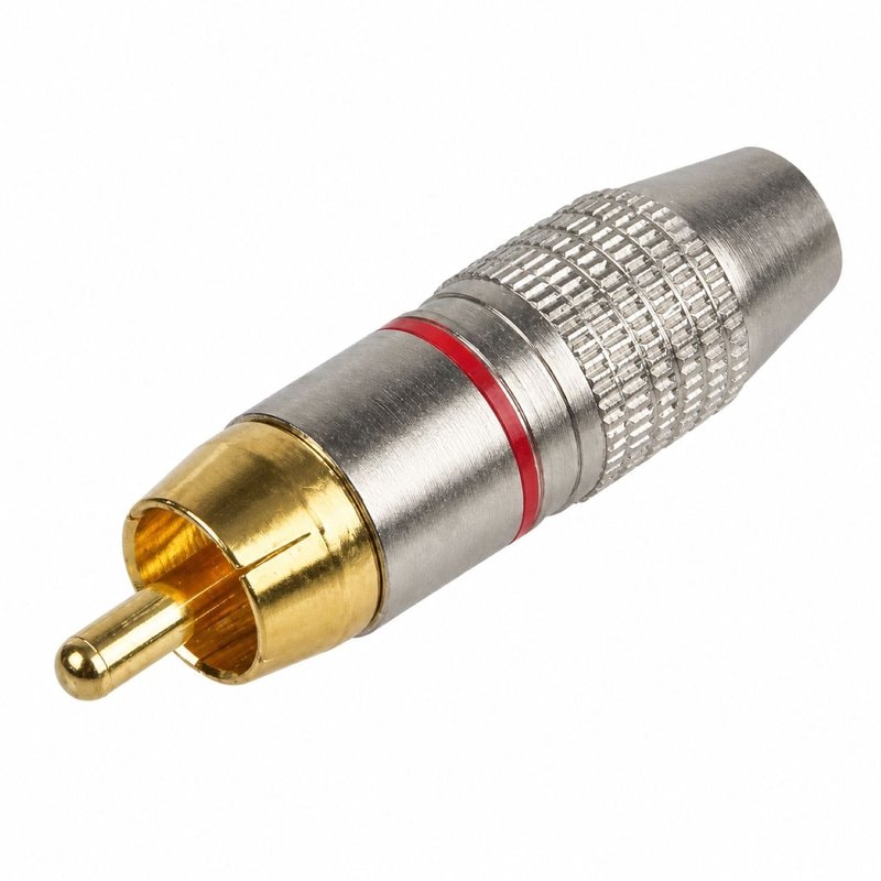Metal RCA Phono Male Plug Solder Connector for CCTV Audio Cable