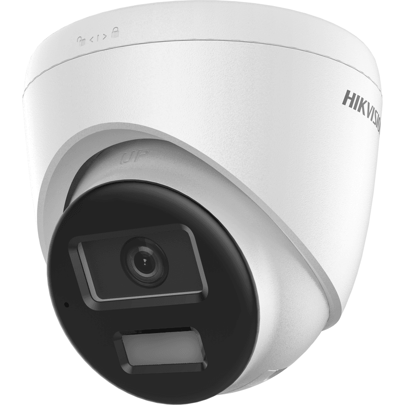 Hikvision DS-2CD1383G2-LIU 8MP Smart Hybrid Light PoE IP turret camera with 2.8mm lens and microphone