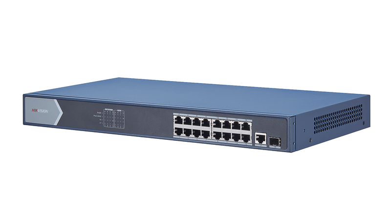 Hikvision DS-3E0518P-E 16-Port Gigabit PoE Unmanaged Network Switch