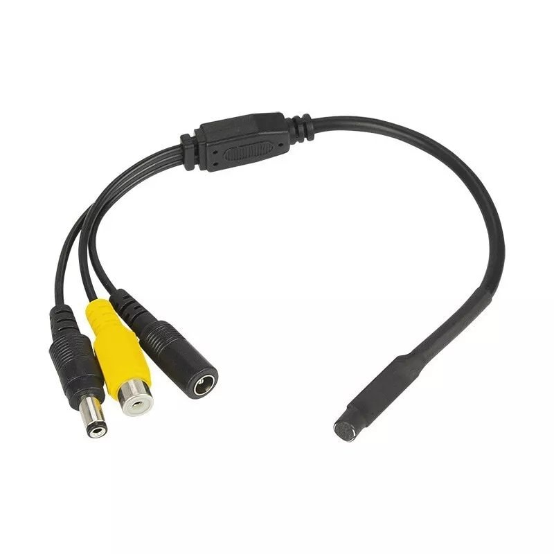 CCTV High-Gain Microphone - Indoor/Outdoor Audio Module with RCA & 2.1mm Jack