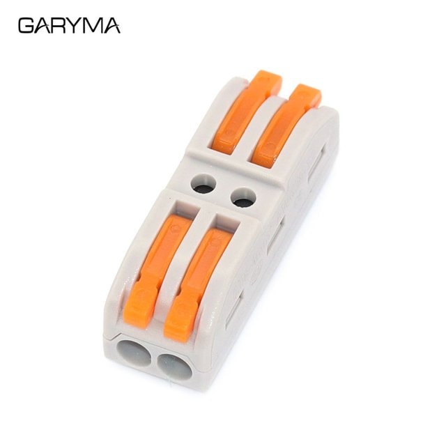 SPL-2 Lever Wire Connector 2 Port Terminal Block for CCTV Power - Image 1