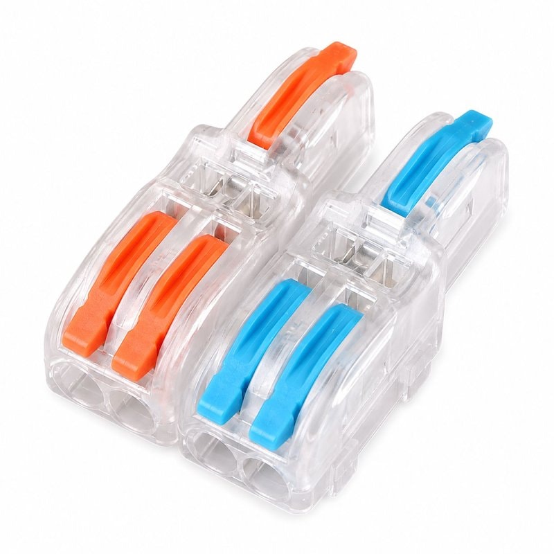 SPL-2-4-CL Clear Lever Wire Connector 2 In 4 Out Splicing Terminal