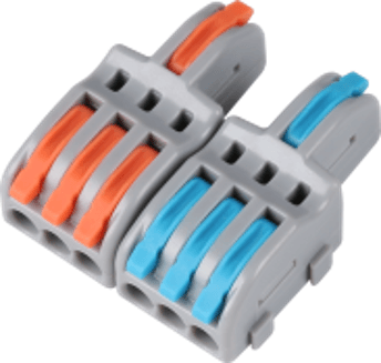 SPL-2-6 Lever Wire Connector 2 In 6 Out Compact Splicing Terminal - Image 1