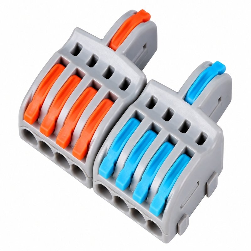 SPL-2-8 Grey Lever Wire Connector 2 In 8 Out Splicing Terminal