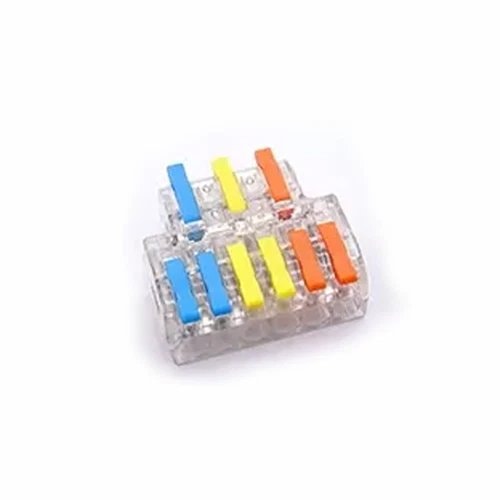 SPL-3-6 Lever Nut Wire Connector 3 In 6 Out Compact Splicing Terminal - Image 1