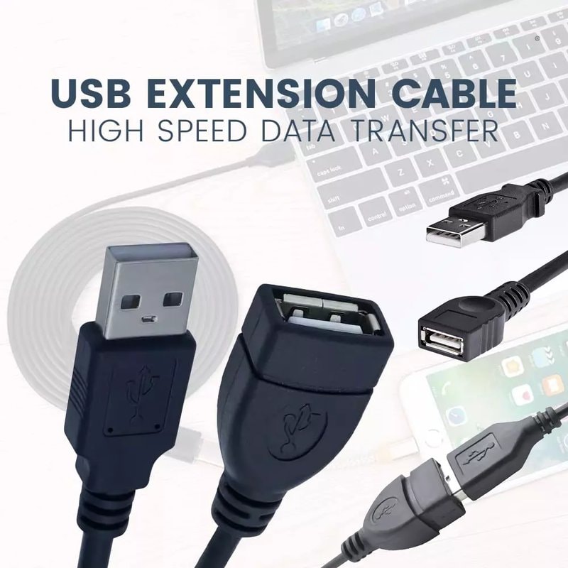 10M USB Extension Cable - High-Speed 2.0 A Male to Female