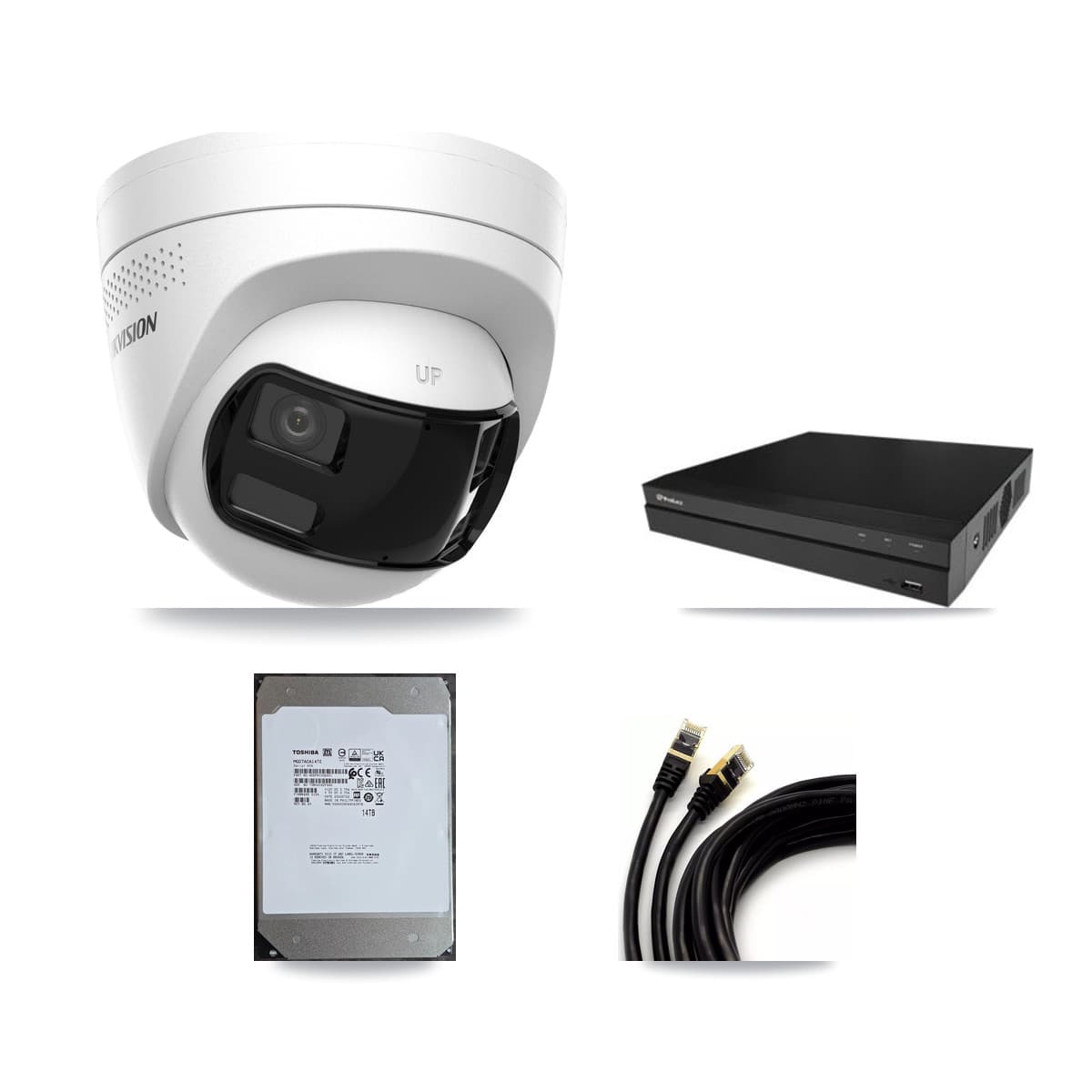 Prolux 16-Channel 4K CCTV Kit — 16 Turret Cameras + 14TB Recording