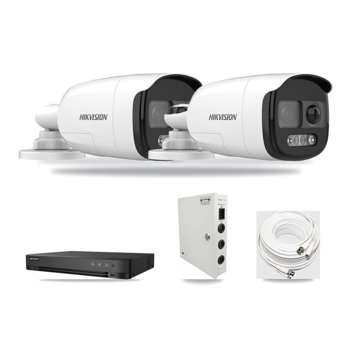 Hikvision 4-Channel 5MP CCTV Kit — 2 DS-2CE12KF3T Bullet Cameras + 3TB Recording (DS-7204HUHI Recorder) - Image 1
