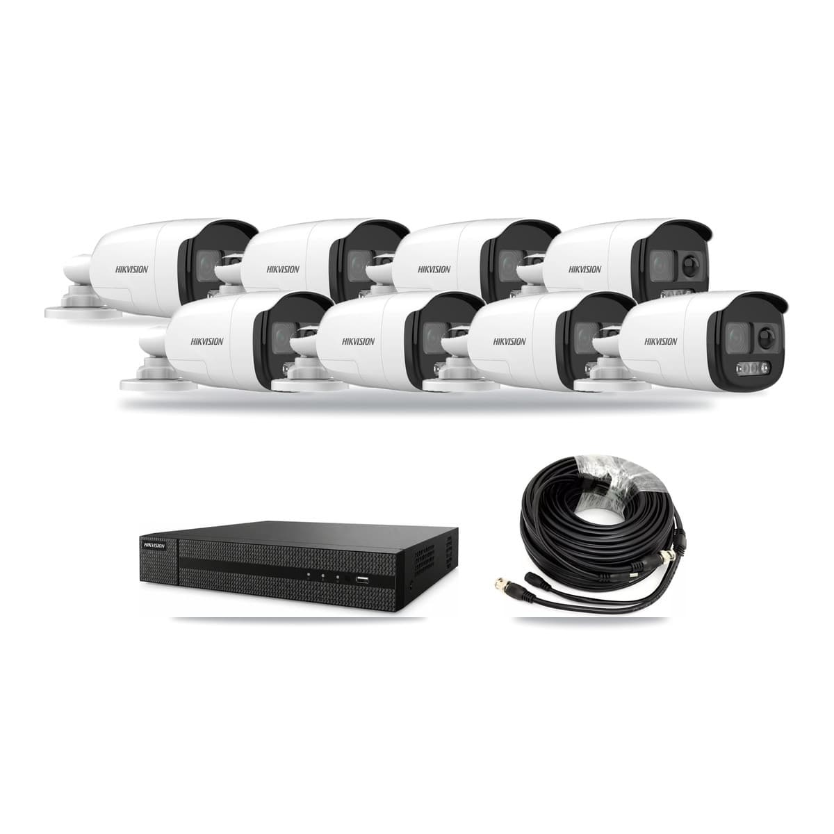 Hikvision 8-Channel 5MP CCTV Kit — 8 Bullet Cameras + 3TB Recording (DVR-8CH Recorder) - Image 1
