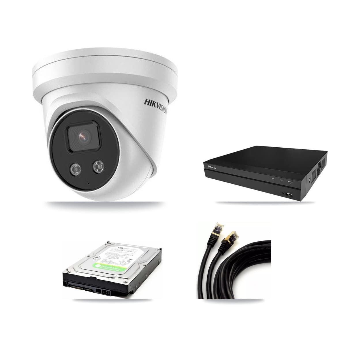 Hikvision & Prolux 8-Channel 5MP CCTV Kit — 1 DS-2CD3356G2 Turret Camera + 1TB Recording