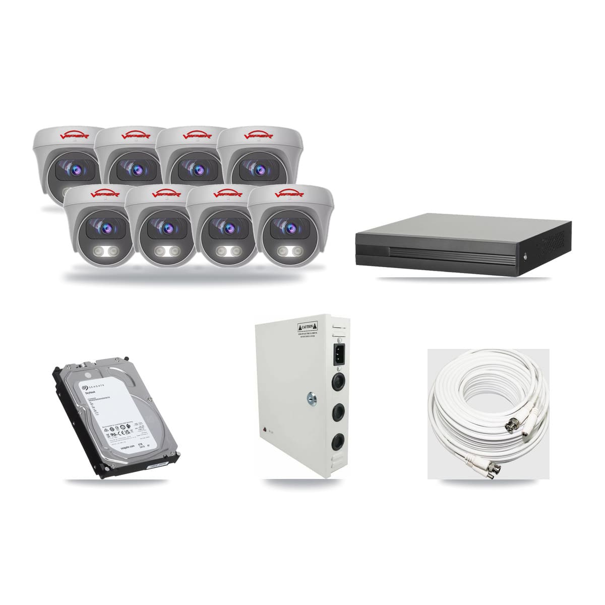 16-Channel 5MP CCTV Kit — 8 Viper Cameras + 6TB Recording - Image 1