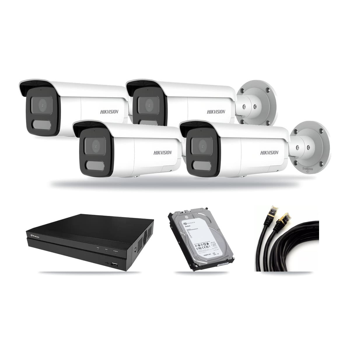 Hikvision & Prolux 8-Channel 4MP – 4K CCTV Kit — 2 4MP + 2 4K Bullet Cameras + 6TB Recording - Image 1
