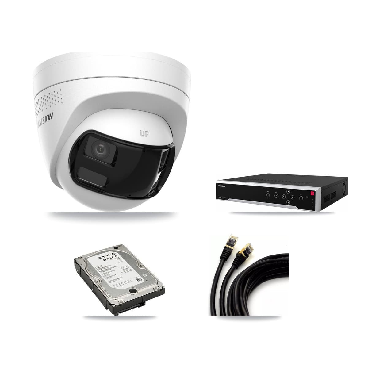 Hikvision 32-Channel 4K CCTV Kit — 2 DS-2CD1383G2P Turret Cameras + 5TB Recording