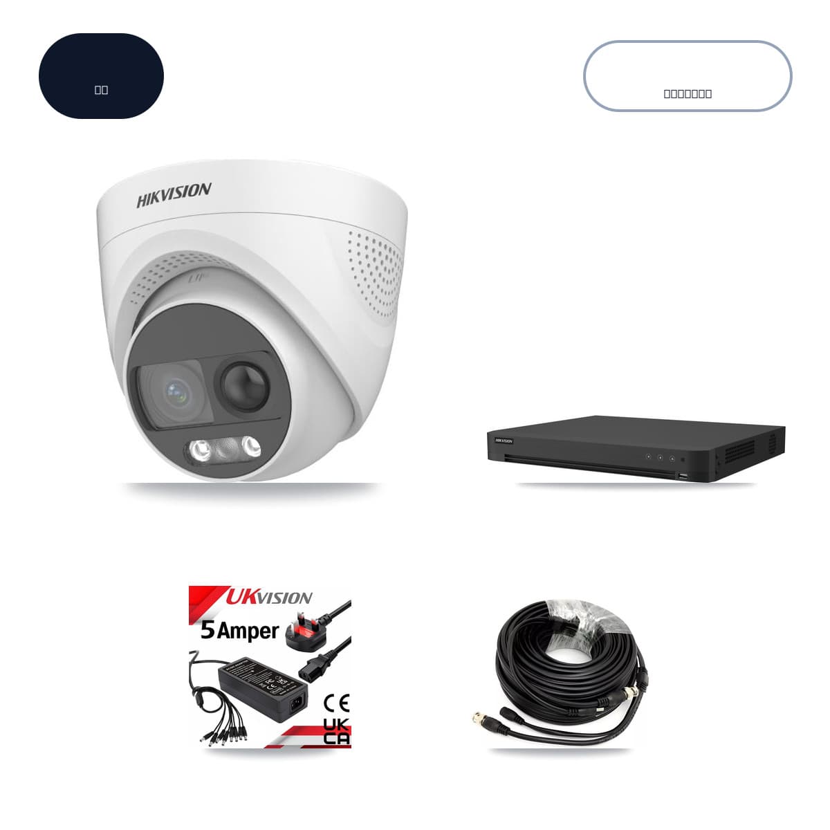 Hikvision iDS-7216HUHI-M2/XT 16-Channel DVR CCTV Kit — 8× DS-2CE72KF3T-PIRXO 5MP Cameras + 6TB HDD
