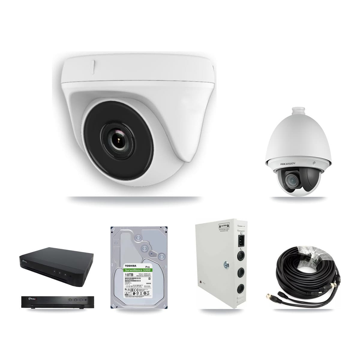 Hikvision & Prolux 16-Channel 2MP CCTV Kit — 1 PTZ + 13 Dome Cameras + 10TB Recording
