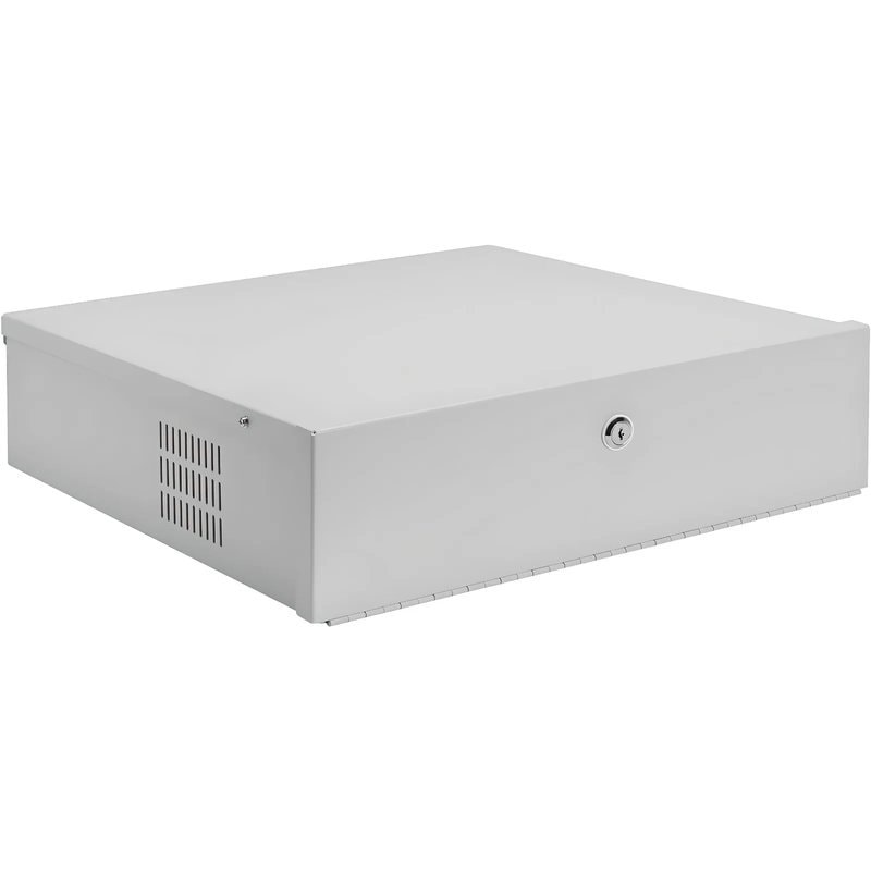 Lockable CCTV DVR Security Lock Box Metal Beige 210×210mm