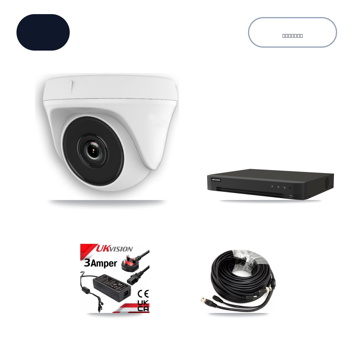Hikvision IDS-7208HUHI-M1/XT 8-Channel DVR CCTV Kit — 4× HDT-2MP-N20W-2.8MM 2MP Cameras + 1TB HDD