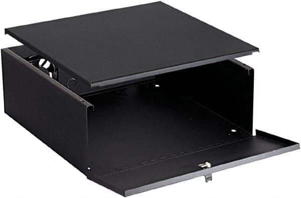Lockable CCTV DVR Security Lock Box Metal Black 210×210mm