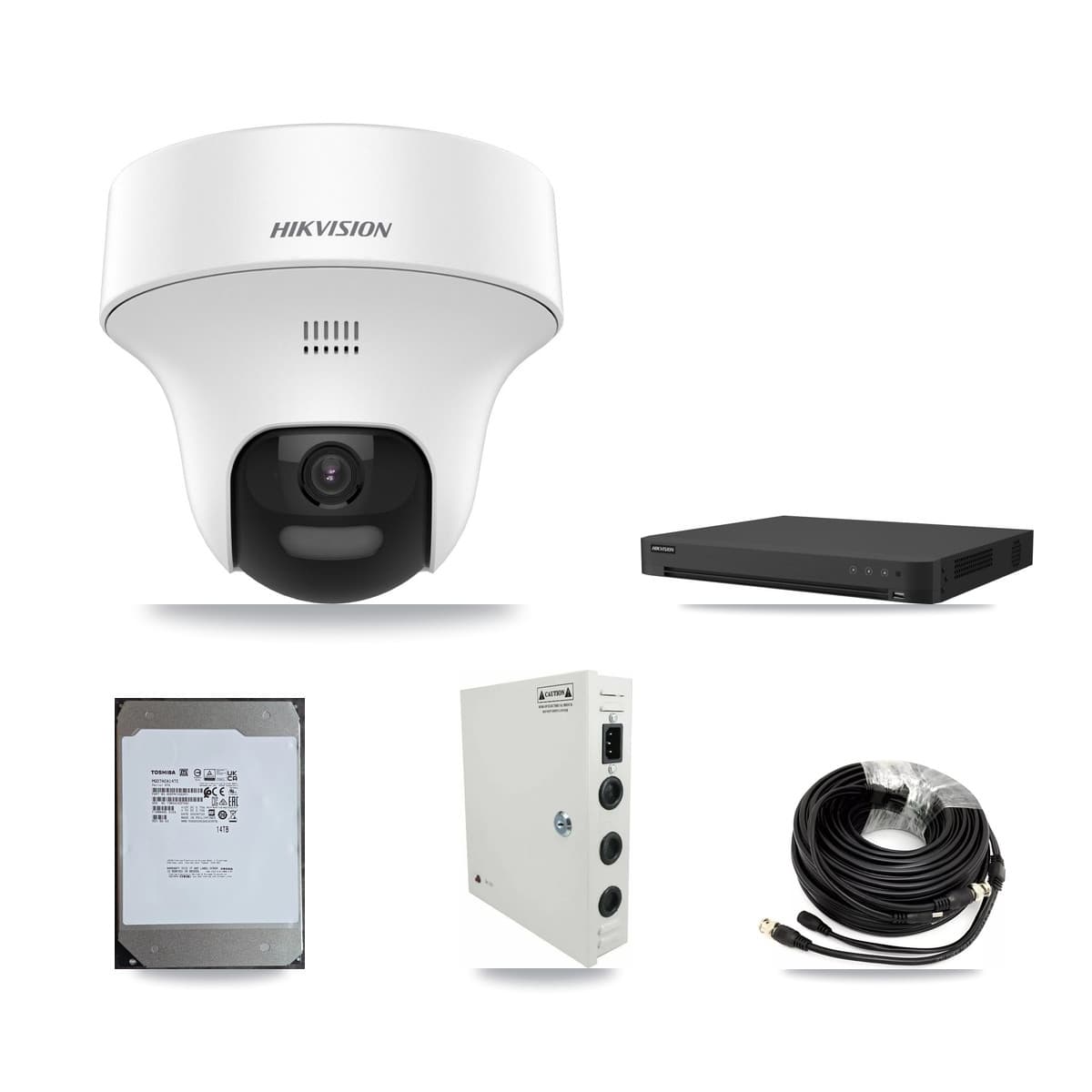 Hikvision 16-Channel 5MP CCTV Kit — 11 DS-2CE70K0T Turret Cameras + 14TB Recording