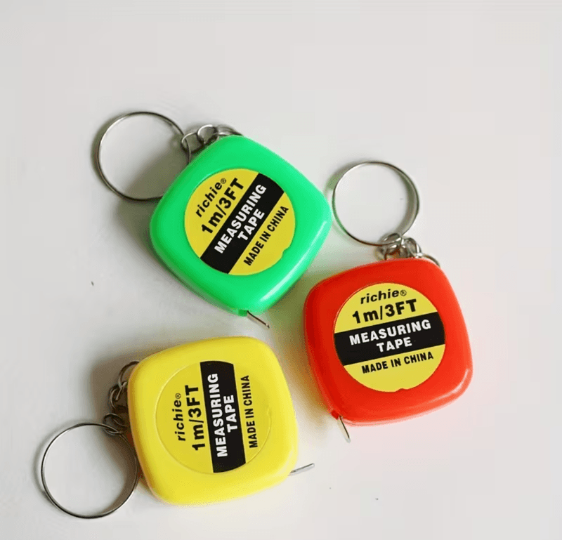 Gift Tape Measure 1 Meter Small Steel Tape Measure Pull Tape 1M Measuring Tape Stainless Steel Small Ruler with Keychain Portable Ruler