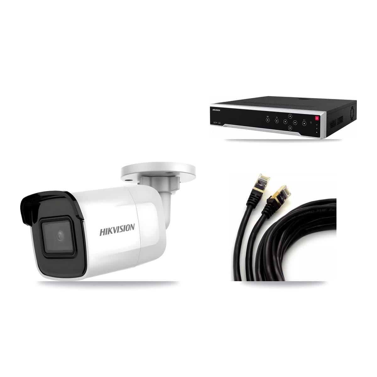 Hikvision 32-Channel 4K CCTV Kit — 3 Bullet Cameras + 8TB Recording