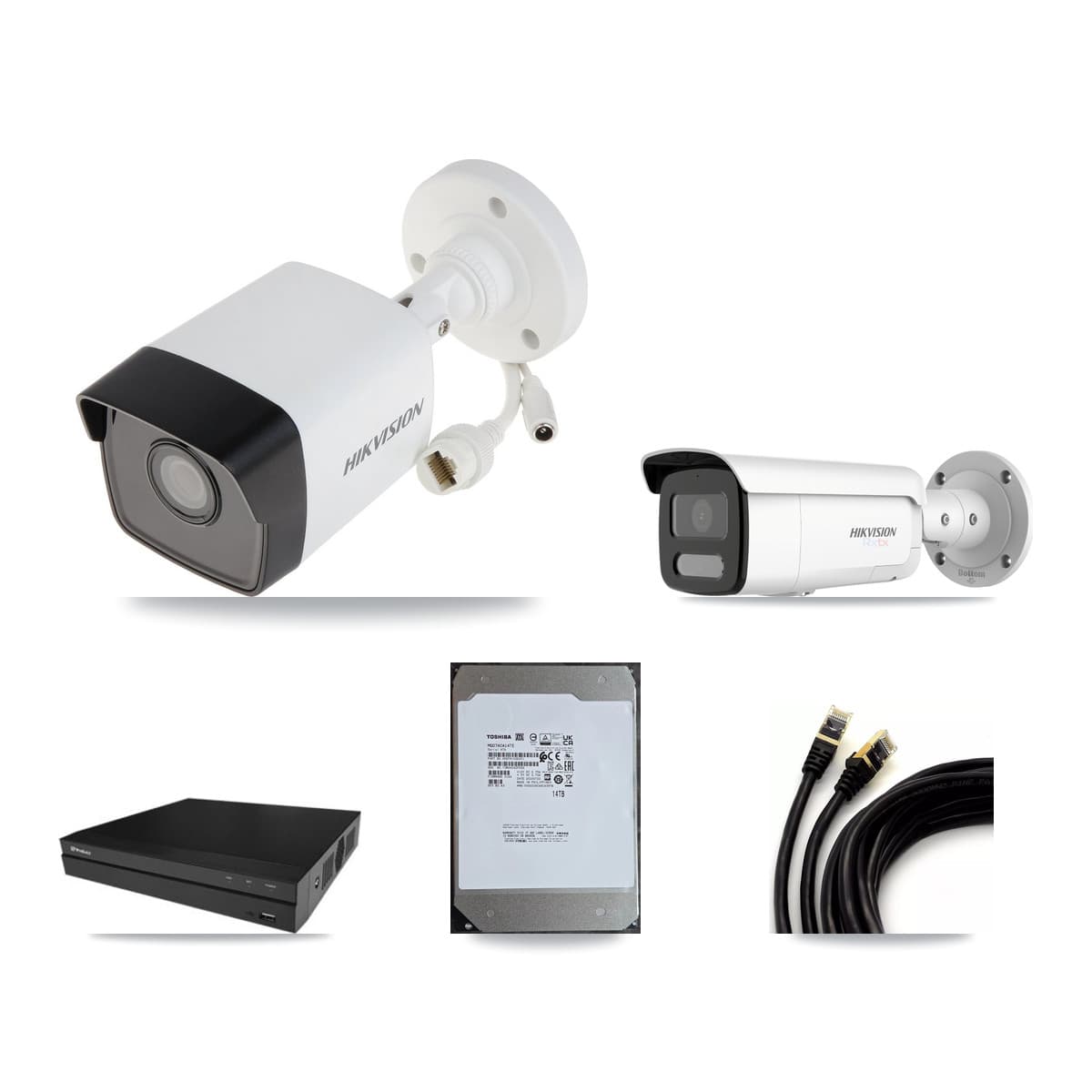 Hikvision & Prolux 16-Channel 5MP – 4K CCTV Kit — 15 5MP + 1 4K Bullet Cameras + 14TB Recording