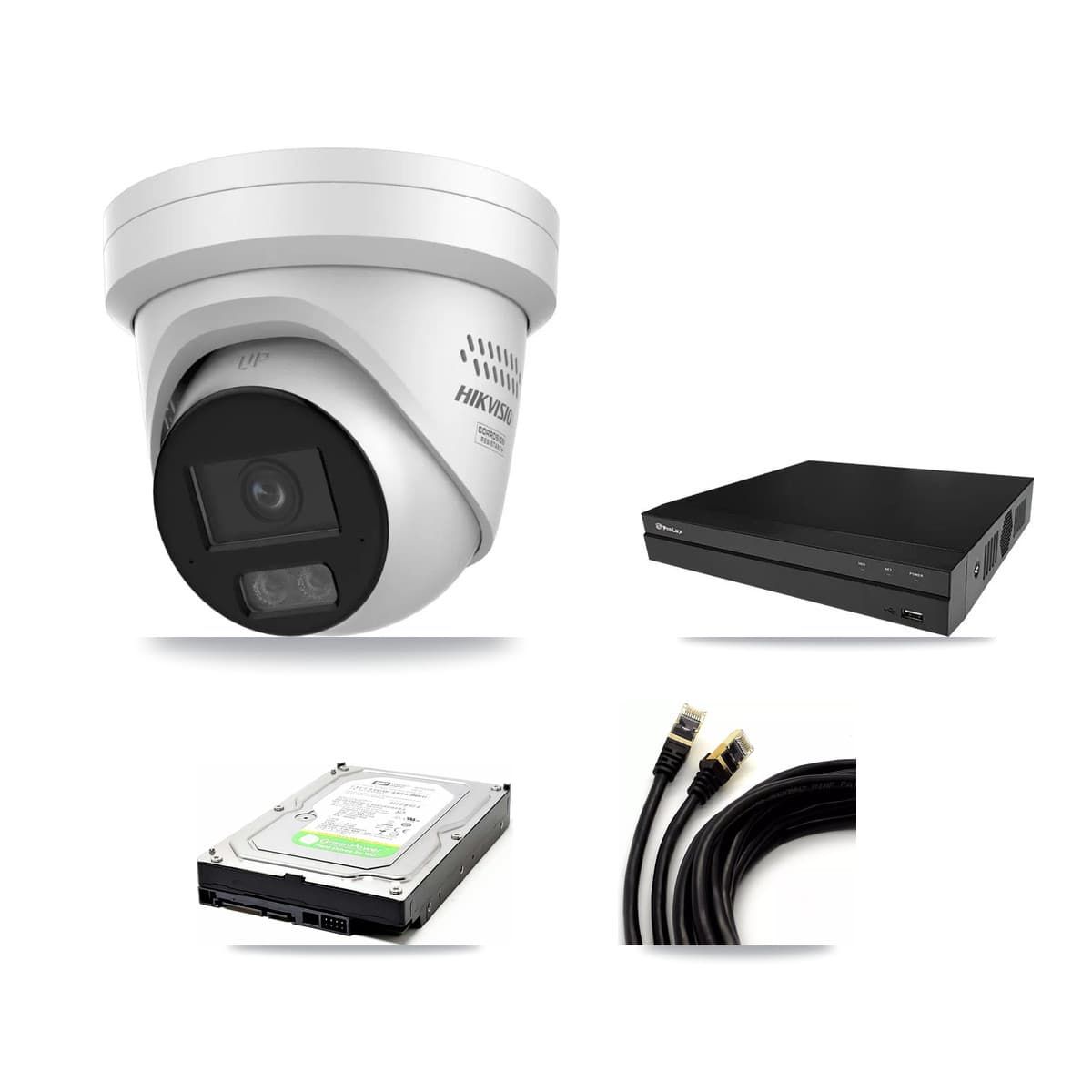 Prolux 8-Channel 4MP CCTV Kit — 1 DS-2CD2347G3 Turret Camera + 1TB Recording