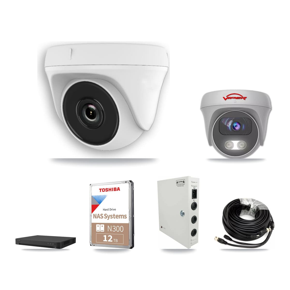 Viper & Hikvision 32-Channel 2MP – 5MP CCTV Kit — 18 2MP Dome + 1 5MP Cameras + 12TB Recording