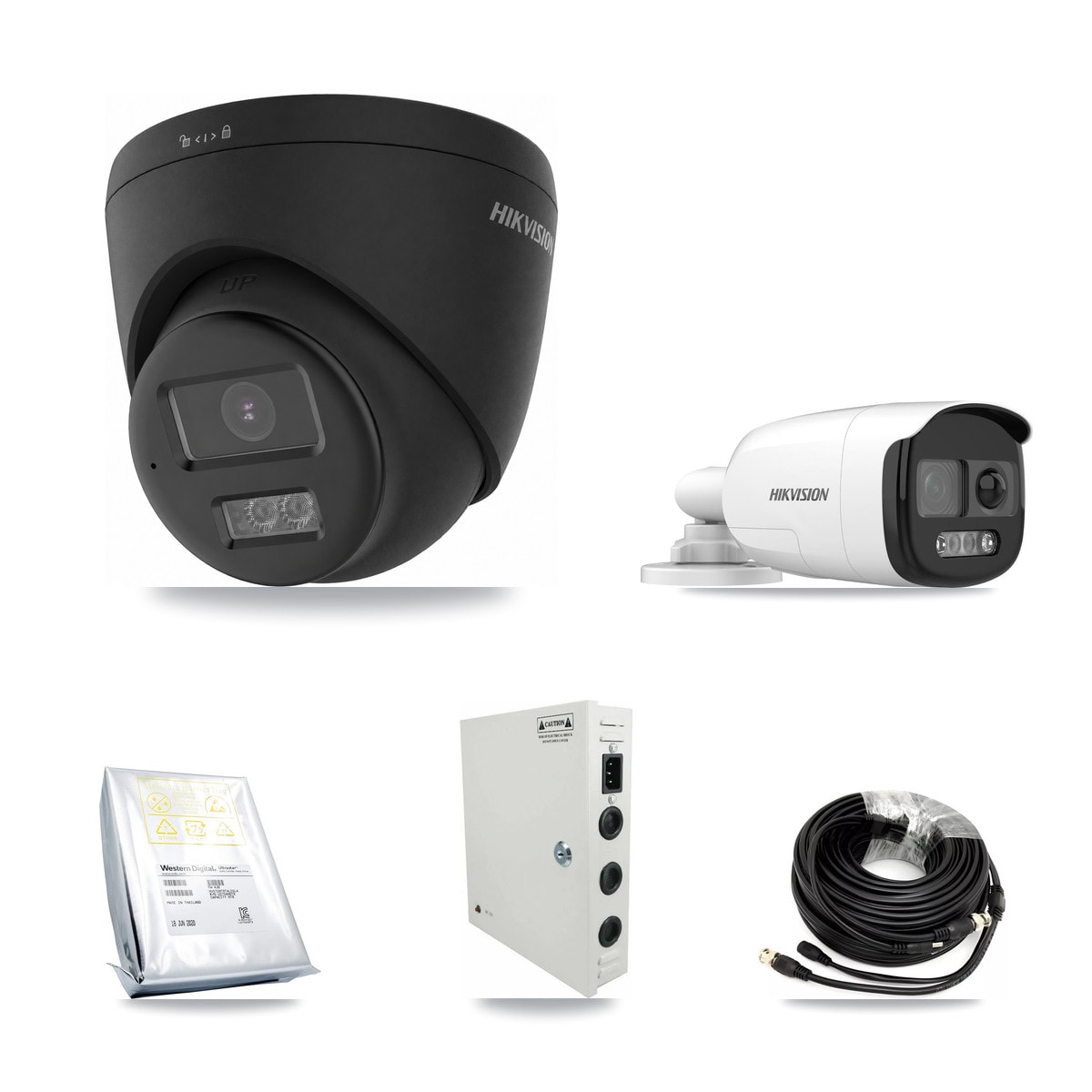 Hikvision 32-Channel 5MP – 4K CCTV Kit — 5 5MP Bullet + 10 Black 4K Turret Cameras + 4× 8TB Recording - Image 1
