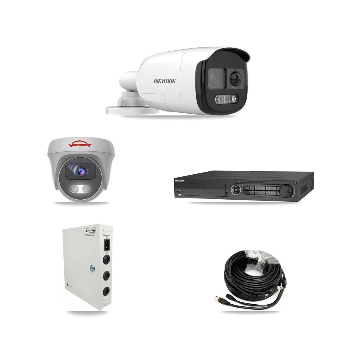Hikvision & Viper 32-Channel 5MP CCTV Kit — 23 DS-2CE12KF3T Bullet + 1 VIPER-5MP-3K Cameras + 4× 8TB Recording - Image 1