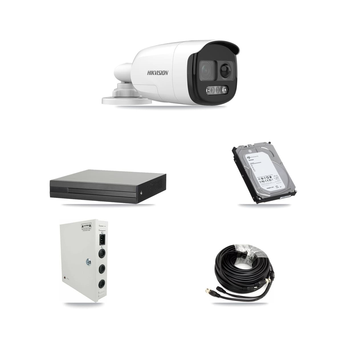 Hikvision 16-Channel 5MP CCTV Kit — 12 Bullet Cameras + 6TB Recording (XVR-3116HS Recorder)