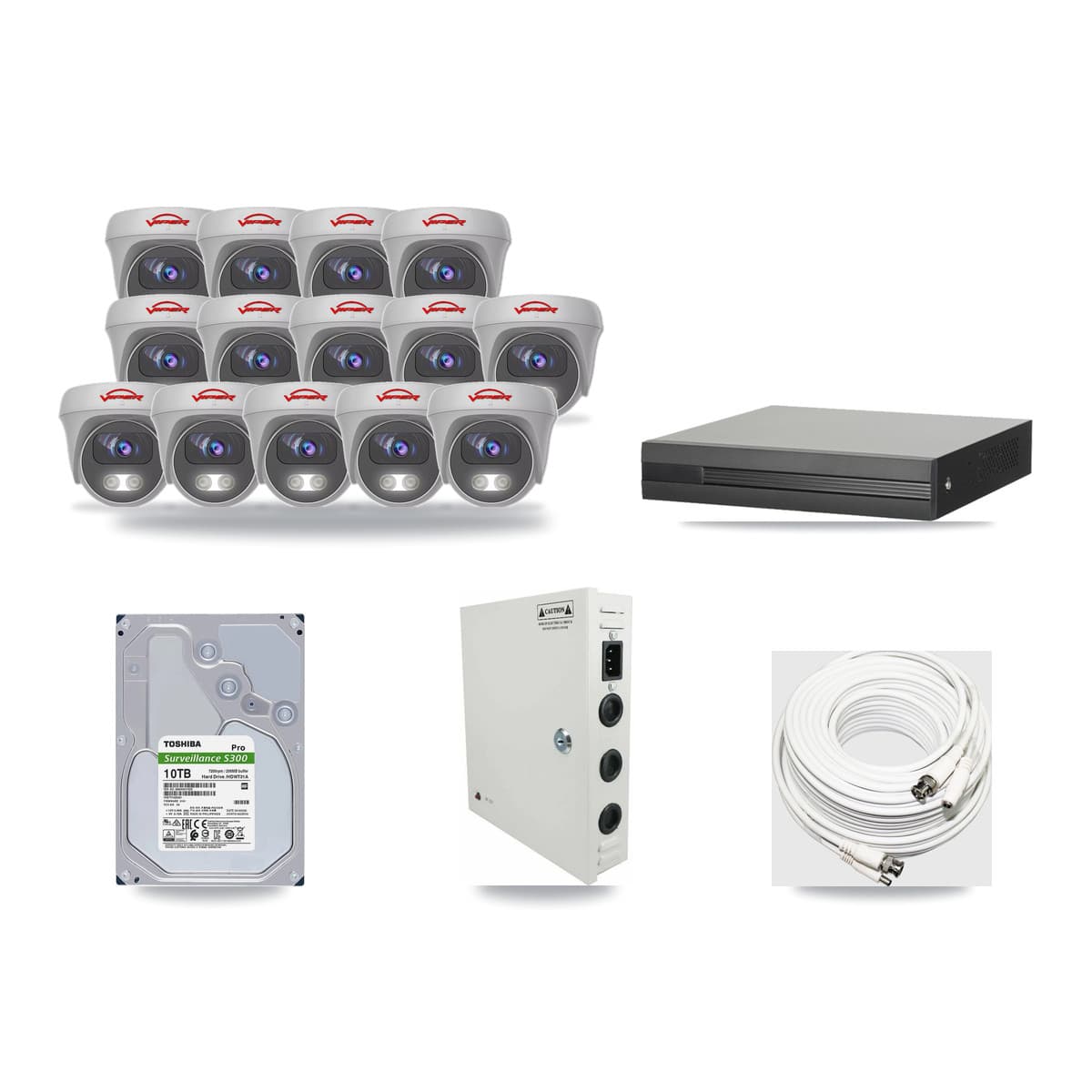16-Channel 5MP CCTV Kit — 14 Viper Cameras + 10TB Recording - Image 1