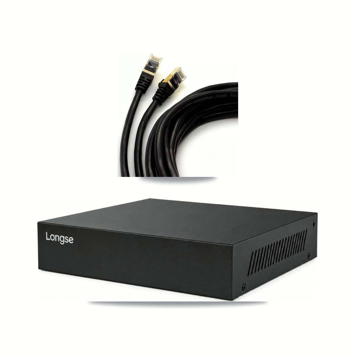 Longse 8-channel CCTV kit: 2 cameras (2× 5MP Dome), 3TB hard drive