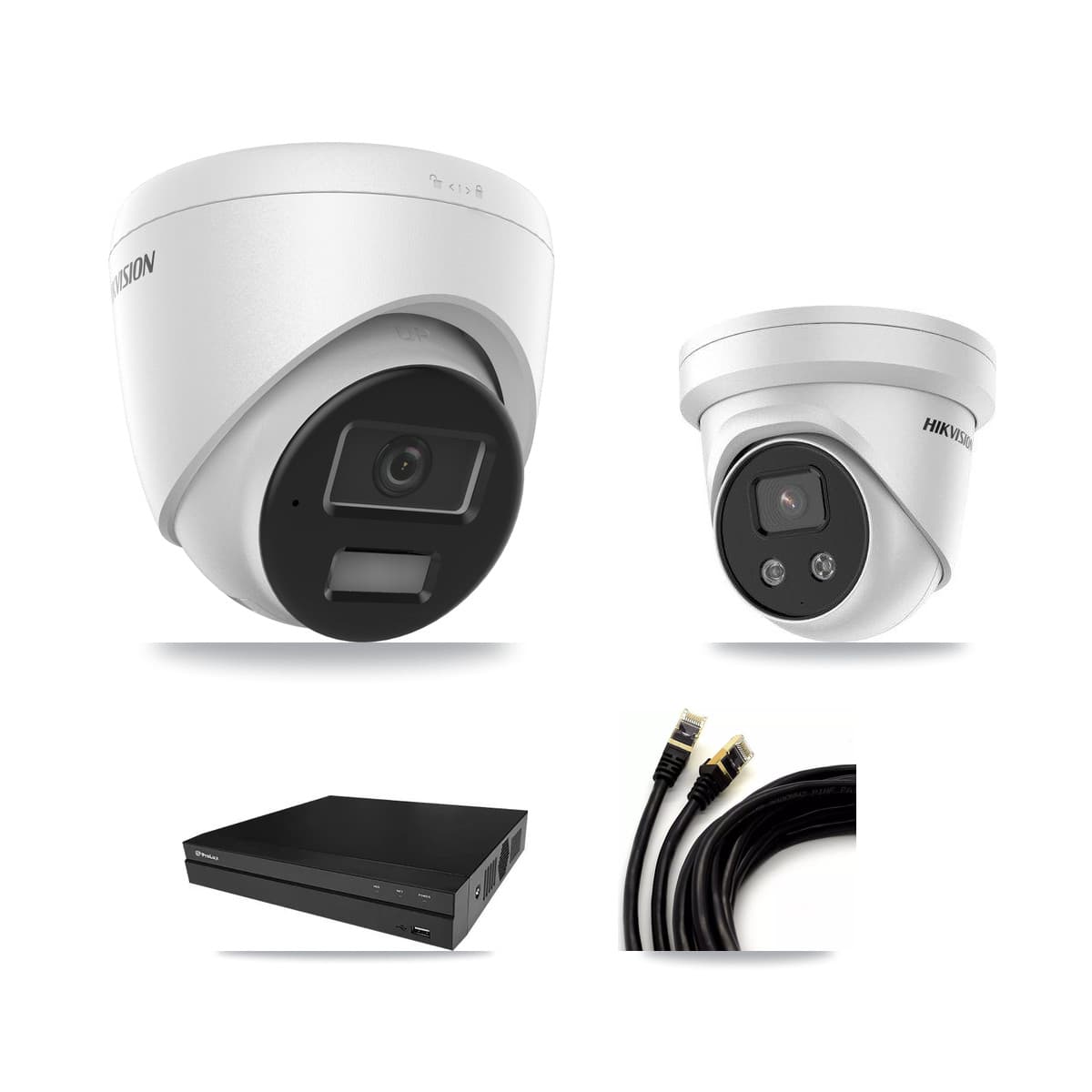 Hikvision & Prolux 8-Channel 4MP – 5MP CCTV Kit — 1 4MP + 1 5MP Turret Cameras + 3TB Recording