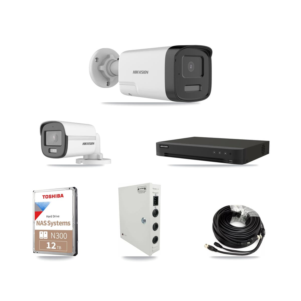 Hikvision 16-Channel 5MP CCTV Kit — 1 DS-2CE12KF0T + 14 DS-2CE17K0T Bullet Cameras + 12TB Recording